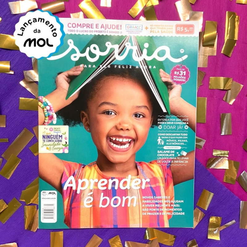 Capa Revista Sorria | Agência de Modelos Infantil