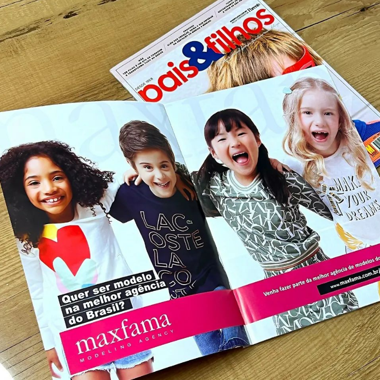 Mais uma edição da Revista Pais e Filhos com o casting MAX
